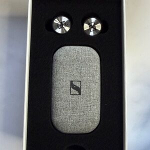 Sennheiser True Wireless Earbuds with Gray Fabric Charging Case